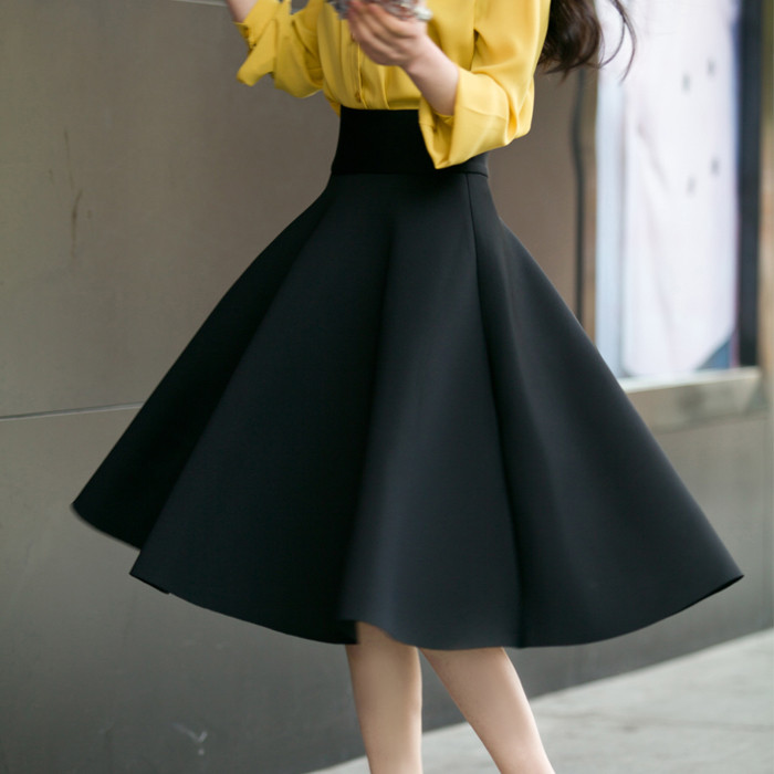 Nou 6XL 5XL Fusta de dimensiuni plus Fuste cu talie înaltă pentru femei Pantaloni alb până la genunchi Fusta plisată Kilt Saia Midi faldas mujer