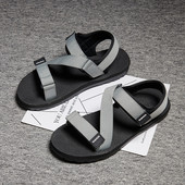 Ljetne nove muške cipele za plažu platnene sandale u rimskom stilu neklizajuće lagane prozračne muške papuče velike sandale 38-46