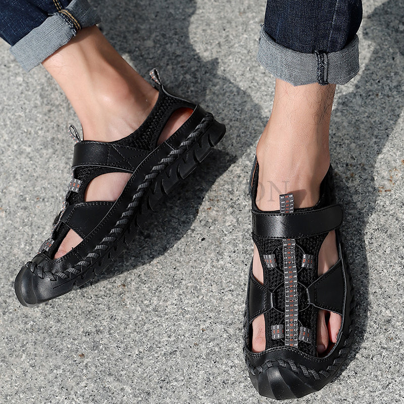 Muške sandale, ljetne prozračne mrežaste sandale, muške, ležerne, lagane sandale za plažu, modne muške cipele, velike veličine 38-48