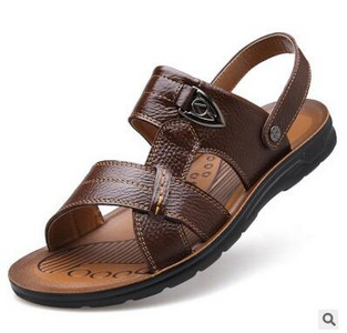 Mărime mare 47 48 49 Sandale de plajă de vară din piele naturală Bărbați Noua sosire Sandale casual flip flop M031