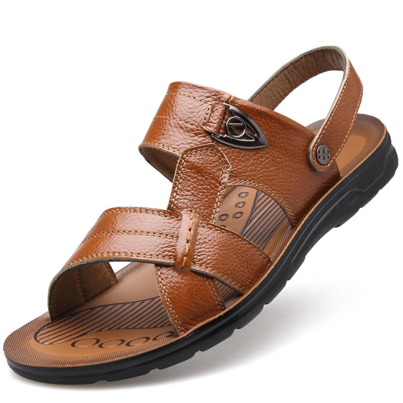 Mărime mare 47 48 49 Sandale de plajă de vară din piele naturală Bărbați Noua sosire Sandale casual flip flop M031