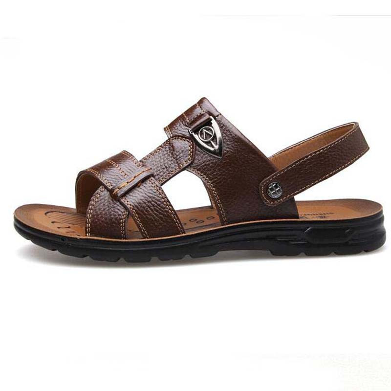 Mărime mare 47 48 49 Sandale de plajă de vară din piele naturală Bărbați Noua sosire Sandale casual flip flop M031