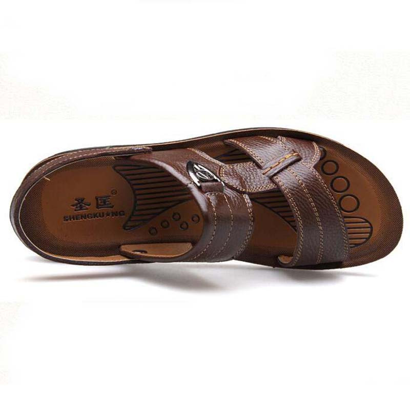 Mărime mare 47 48 49 Sandale de plajă de vară din piele naturală Bărbați Noua sosire Sandale casual flip flop M031