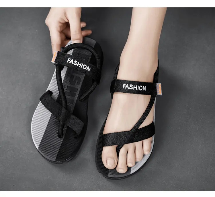 Sandale pentru bărbați, la modă nouă, ocazional, sandale plate pentru plajă, șlapi confortabili, pantofi de apă pentru bărbați, pantofi de casă anti-alunecare