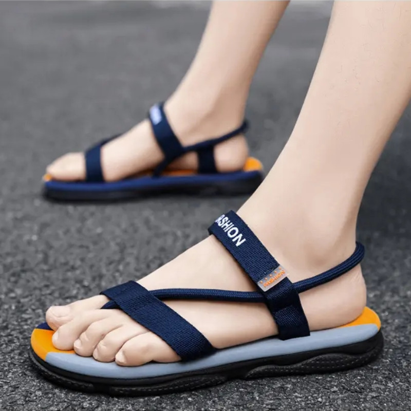Sandale pentru bărbați, la modă nouă, ocazional, sandale plate pentru plajă, șlapi confortabili, pantofi de apă pentru bărbați, pantofi de casă anti-alunecare