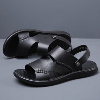 Summer Men\'s Business Sandals Massage Sole Ανδρικά δερμάτινα σανδάλια Outdoor Beach Sandals Factory Direct Sales επώνυμα σανδάλια