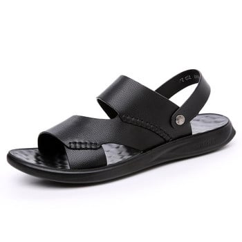 Summer Men\'s Business Sandals Massage Sole Ανδρικά δερμάτινα σανδάλια Outdoor Beach Sandals Factory Direct Sales επώνυμα σανδάλια