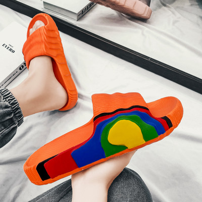 2022 Férfi papucsok nyári strand divat új Eva puha női szandál vastag platform szabadidő női beltéri fürdőszobai csúszásgátló cipő