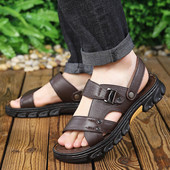 Muške kožne klasične muške papuče Cipele za plažu za udobno hodanje Rimske sandalije velika veličina 48 Zapatos Hombre sandalije