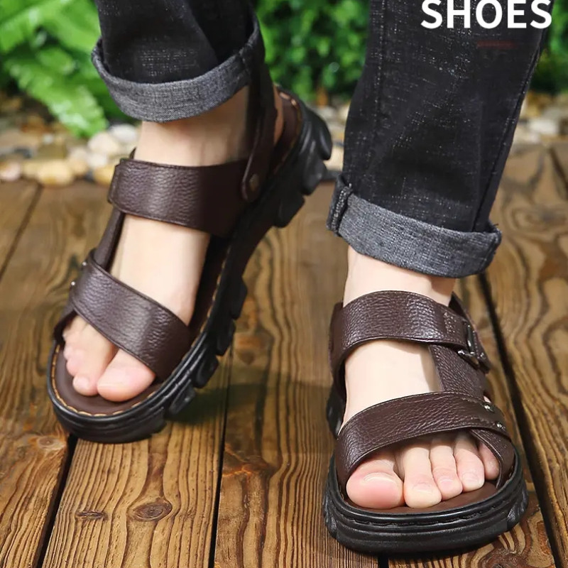 Muške kožne klasične muške papuče Cipele za plažu za udobno hodanje Rimske sandalije velika veličina 48 Zapatos Hombre sandalije