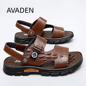 Meeste sussid vabaaja moodsad sandaalid Uus meestele Krokodilliprintiga Latekspolsterdatud rannasandaalid Enimmüüdud tooted