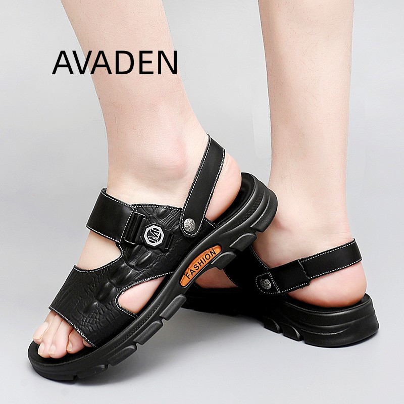 Meeste sussid vabaaja moodsad sandaalid Uus meestele Krokodilliprintiga Latekspolsterdatud rannasandaalid Enimmüüdud tooted