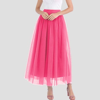 Γυναικείες φούστες Summer Plus Size Tiered Layered Mesh Ballet Prom Party Tutu A Line Midi Φούστα Γυναικεία Ρούχα