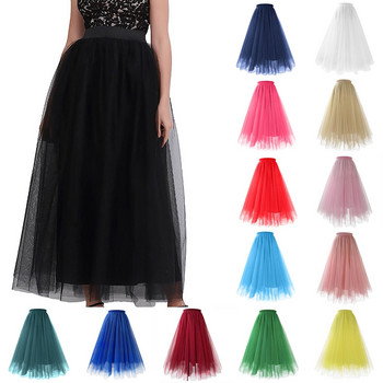 Γυναικείες φούστες Summer Plus Size Tiered Layered Mesh Ballet Prom Party Tutu A Line Midi Φούστα Γυναικεία Ρούχα