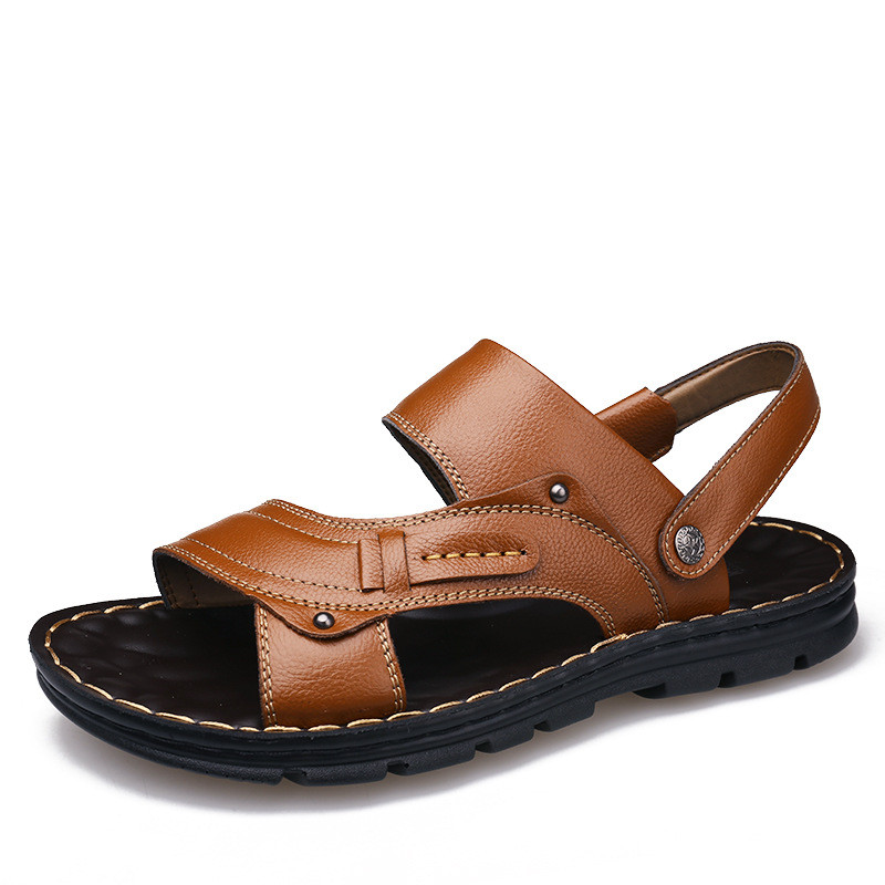 sandale bărbați sandale de plajă de vară sandale de piele pentru bărbați sandale de exterior pentru bărbați pantofi casual de vară sandale lejere confortabile pentru bărbați