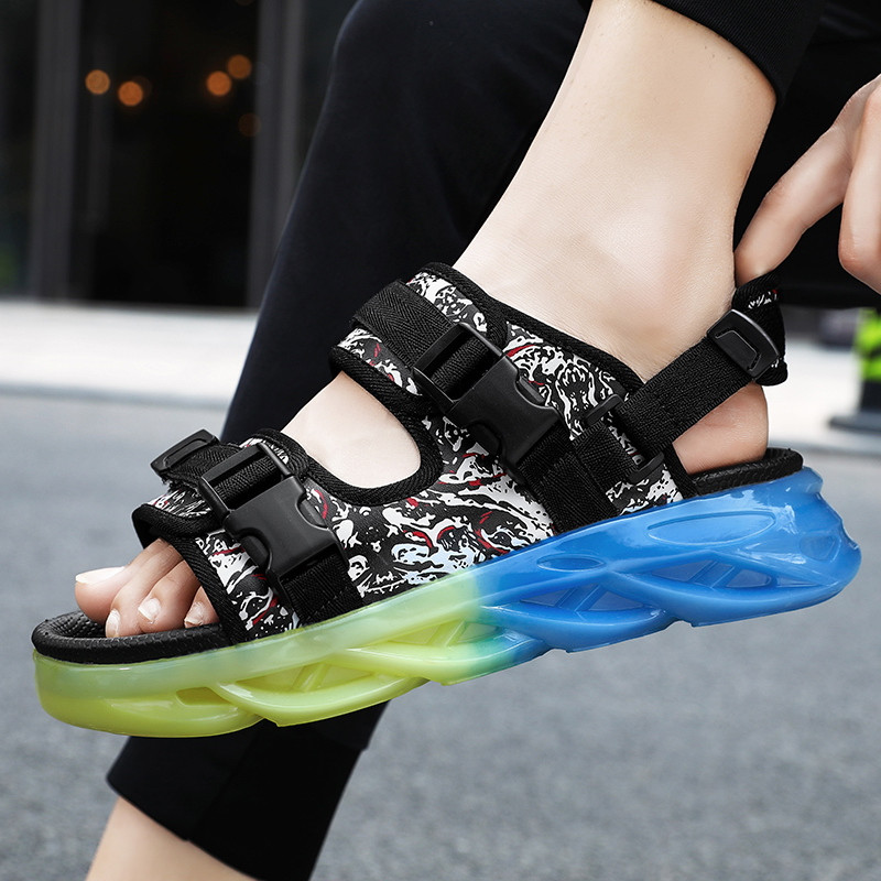 Muške protuklizne prozračne cipele za plažu, velika veličina 36-44, sandale za par, muške papuče, debeo potplat, ležerno, s otvorenim prstima