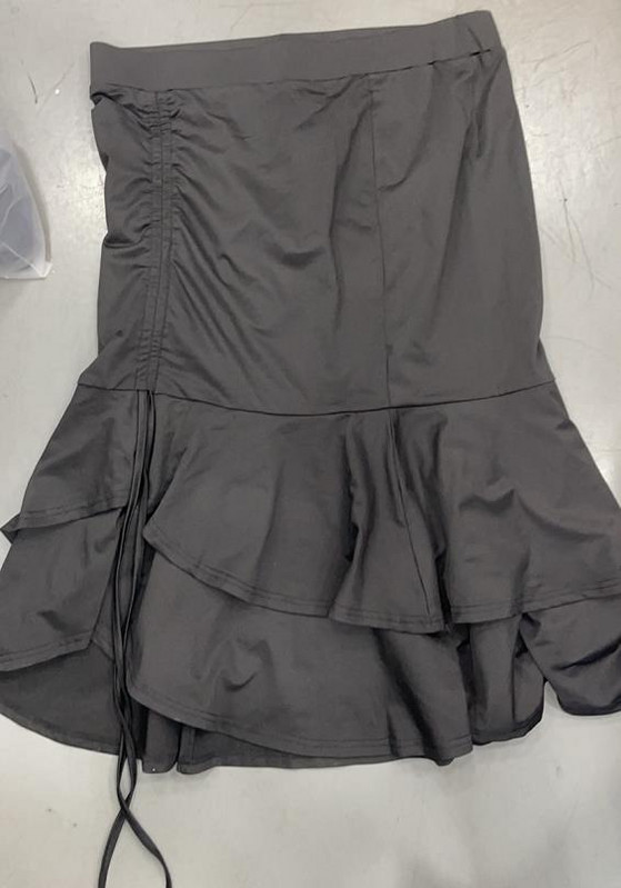 ROSEGAL suures suuruses flounced seelikud, mustad elegantsed naiste alaosad, kihiline merineitsi keha seelik