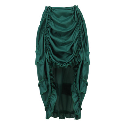 Női Steampunk gótikus szabálytalan fodrok kalóz szoknya aszimmetrikus redőzött magas alacsony táncszoknyák molett Halloween jelmezek