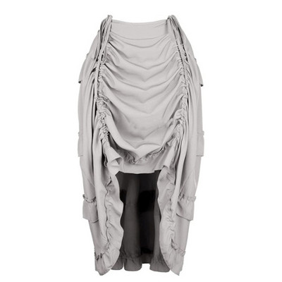 Női Steampunk gótikus szabálytalan fodrok kalóz szoknya aszimmetrikus redőzött magas alacsony táncszoknyák molett Halloween jelmezek