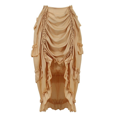 Női Steampunk gótikus szabálytalan fodrok kalóz szoknya aszimmetrikus redőzött magas alacsony táncszoknyák molett Halloween jelmezek