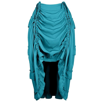 Női Steampunk gótikus szabálytalan fodrok kalóz szoknya aszimmetrikus redőzött magas alacsony táncszoknyák molett Halloween jelmezek