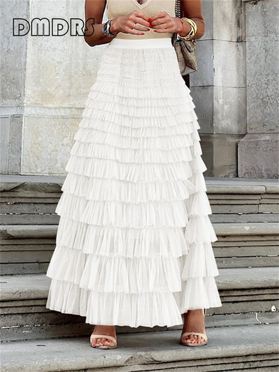 Divatos tüll szoknya Női Swing Alkalmi ruha Nyári Utcai Színes Solid Party Train Plus Size