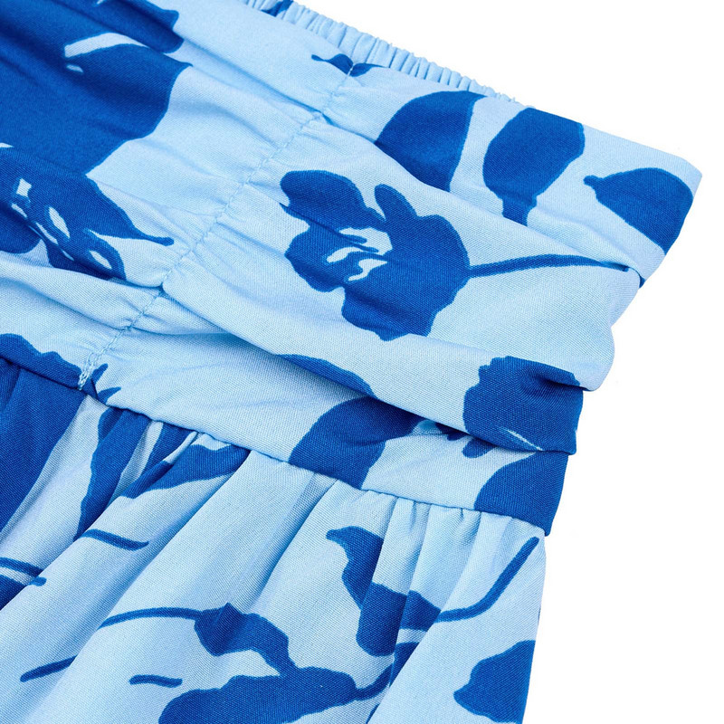 Ljetne suknje za slobodno vrijeme za žene visokog struka Suknja s nabranim cvjetnim printom A kroja Elegantne mini suknje velike veličine Faldas Para Mujeres