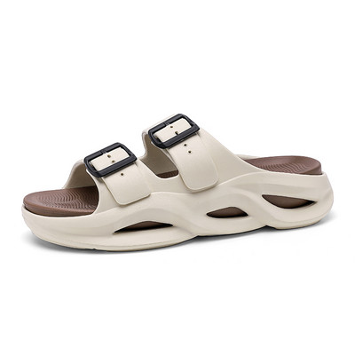 Paksu tallaga meeste EVA sussid Kerged topeltsandaalid meestele Hingavad suvised vabaajajalatsid meestele