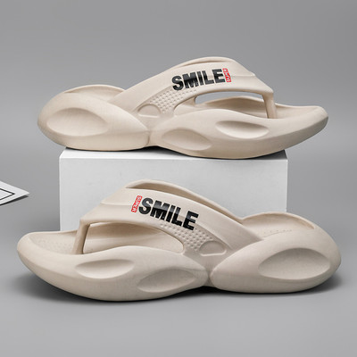 2024 NOI Șlapi pentru bărbați Papuci de casă pentru interior, confortabili, cu talpă moale, groase, Sandale de plajă pentru bărbați, papuci de casă anti-alunecare pentru bărbați 45 46