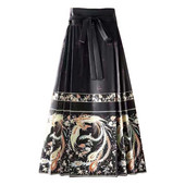 Fuste pentru femei de mărime mare, la modă pentru femei, ocazional, fustă cu fața de cal, primăvară și toamnă, dinastia îmbunătățită, Faldas Para Mujeres