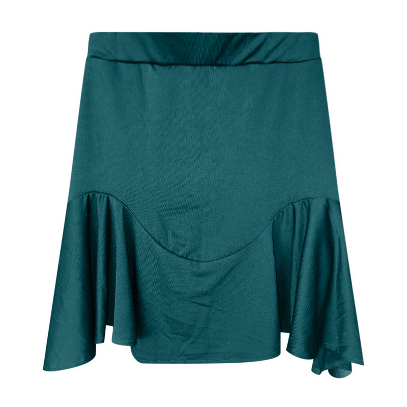 Fusta plisată pentru femei, mărime mare, tiv cu volană, fustă de dans latino cu talie înaltă, lungime mijlocie, fuste scurte pentru dansuri.