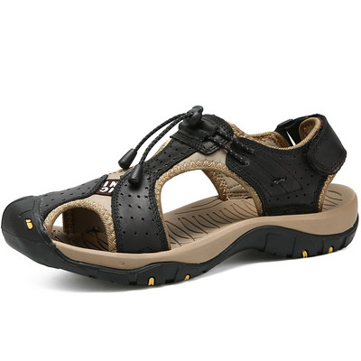Летни мъжки ежедневни сандали Модни удобни дишащи обувки Маратонки с равна мека подметка Мъжки обувки за плаж големи размери