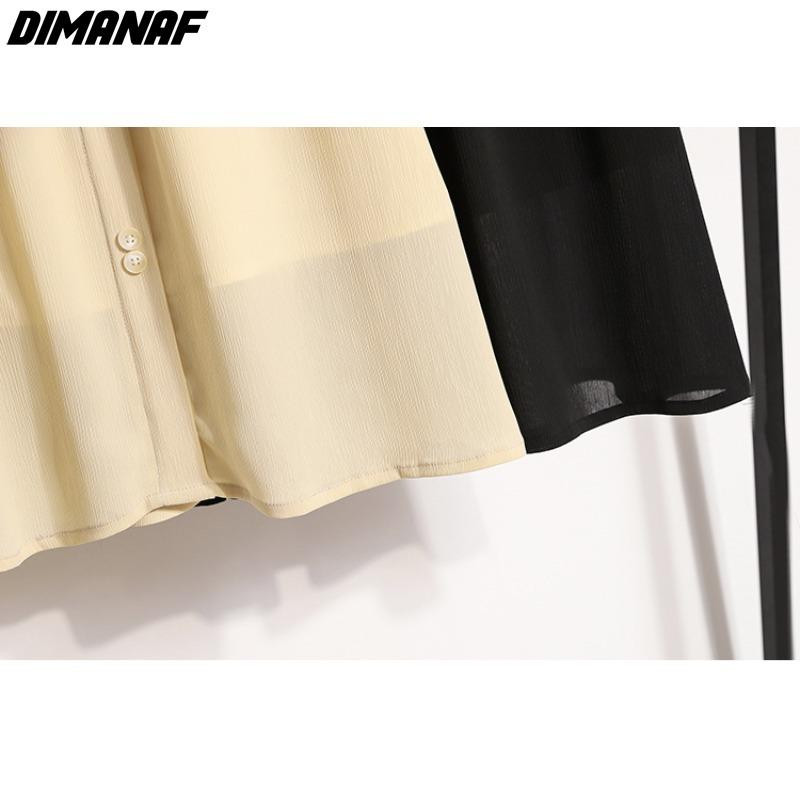 Dimanaf 2024 Fuste de vară pentru femei de mărime Plus ocazional cu talie elastică Fuste lungi solide Vintage din șifon liber 5XL