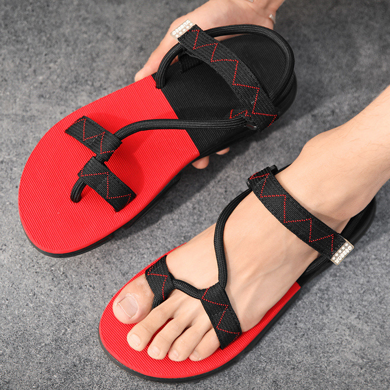 Moodsad punased meeste sandaalid, suvised plätud 2023, uued libisemiskindlad meeste sandaalid välitingimustes Chanclas Hombre
