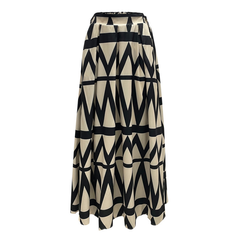 Elegáns mintás hajtogatott maxi szoknyák nyári alkalmi magas derekú hosszú szoknya Bohém stílusú női szoknyák nagy méretű elegáns strandszoknya