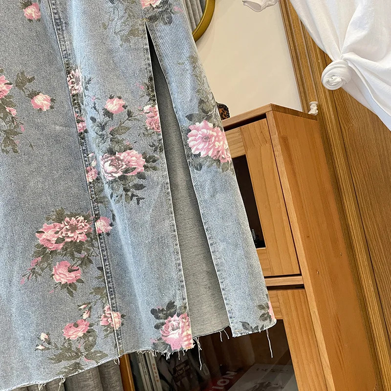 uus kevadsuvi mood magus puuvill pluss suurus bränd noor naissoost naiste tüdrukute teksaseelik