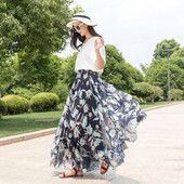 noua moda primavara vara casual plus marime marca varsta mijlocie femei femei fusta din sifon