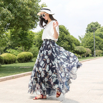 noua moda primavara vara casual plus marime marca varsta mijlocie femei femei fusta din sifon