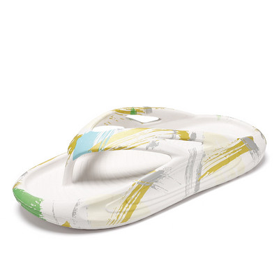 Suvised valged meeste plätud Moeprindiga mugavad platvormiga sussid meestele polsterdatud paksu tallaga plätud Meeste Chanclas 2023