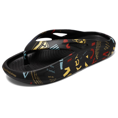 Suvised valged meeste plätud Moeprindiga mugavad platvormiga sussid meestele polsterdatud paksu tallaga plätud Meeste Chanclas 2023