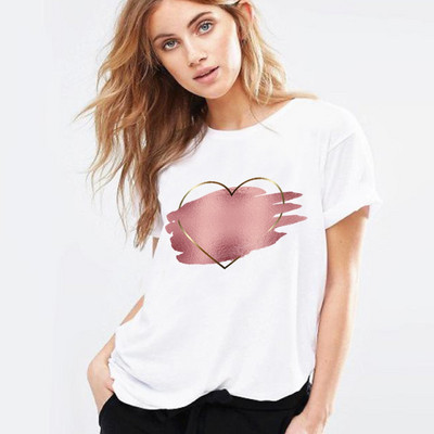 Naiste 2022. aasta moesärk Harajuku suvine T-särk paarile vabaaja koomiksite armastustrükiga lühikeste varrukatega T-särk