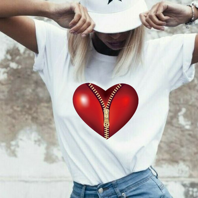 Naiste 2022. aasta moesärk Harajuku suvine T-särk paarile vabaaja koomiksite armastustrükiga lühikeste varrukatega T-särk