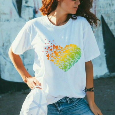 Naiste 2022. aasta moesärk Harajuku suvine T-särk paarile vabaaja koomiksite armastustrükiga lühikeste varrukatega T-särk