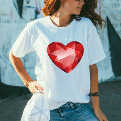 Naiste 2022. aasta moesärk Harajuku suvine T-särk paarile vabaaja koomiksite armastustrükiga lühikeste varrukatega T-särk