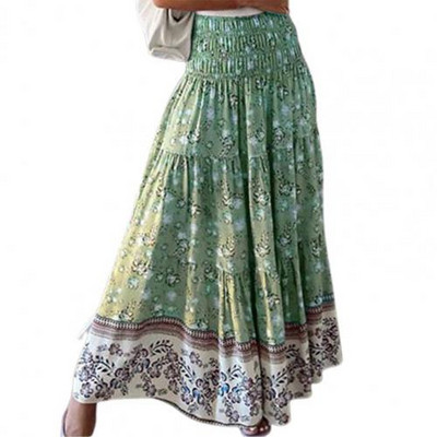 Fuste lungi de plajă boeme sexy pentru femei 2021, primăvară, vară, talie înaltă, casual, fustă maxi boemă, roz, pentru femei, mărime mare 3xl