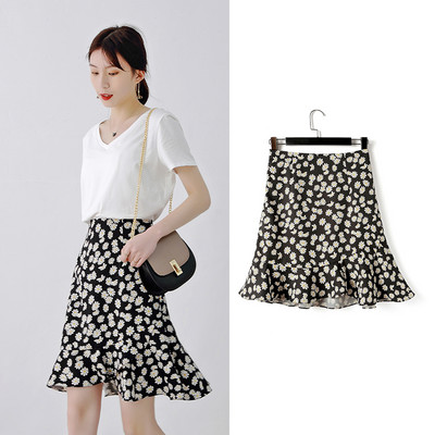 Női nyári új divat rövid virágmintás szoknya Női alkalmi plusz méretű 3XS-10XL magas derekú mini sellő szoknya