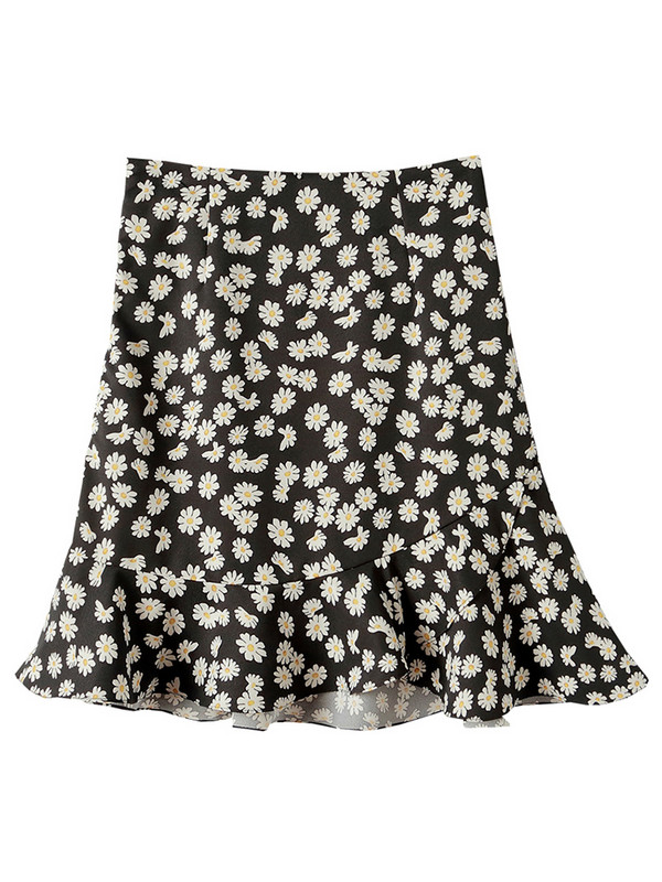 Női nyári új divat rövid virágmintás szoknya Női alkalmi plusz méretű 3XS-10XL magas derekú mini sellő szoknya