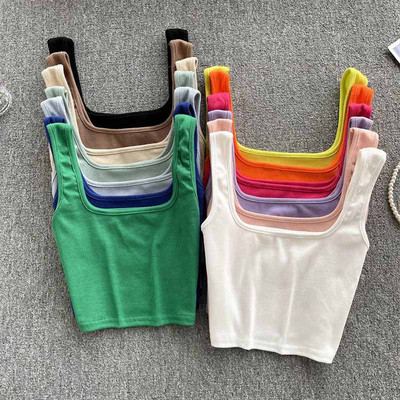 Tank Top femei Sexy fără spate Y2k Top Slim Fit Bottoming Bluză Solid Crop Top fără mâneci Camis Mujer