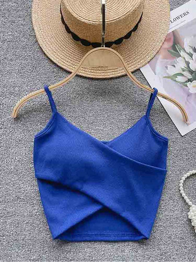 Ebaregulaarsed vabaaja sportlikud camisole naiste rihmad, soliidne mood 2023 Y2K, elegantsed naiste šikid õhukesed püksid