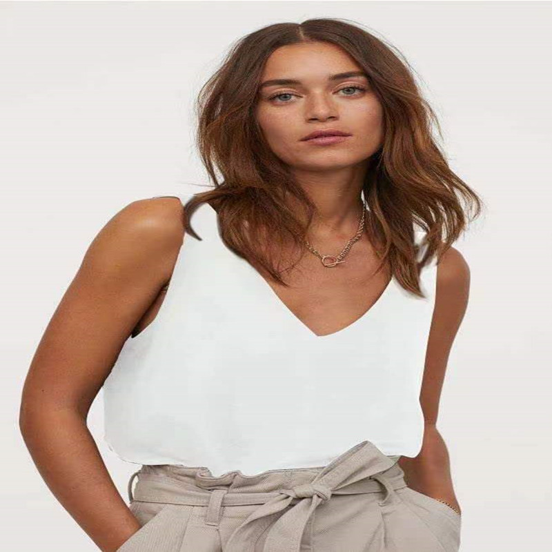 Siidist õlarihmaga traksivest vest Seksikas satiinist libisemisvastane pehme vest naistele